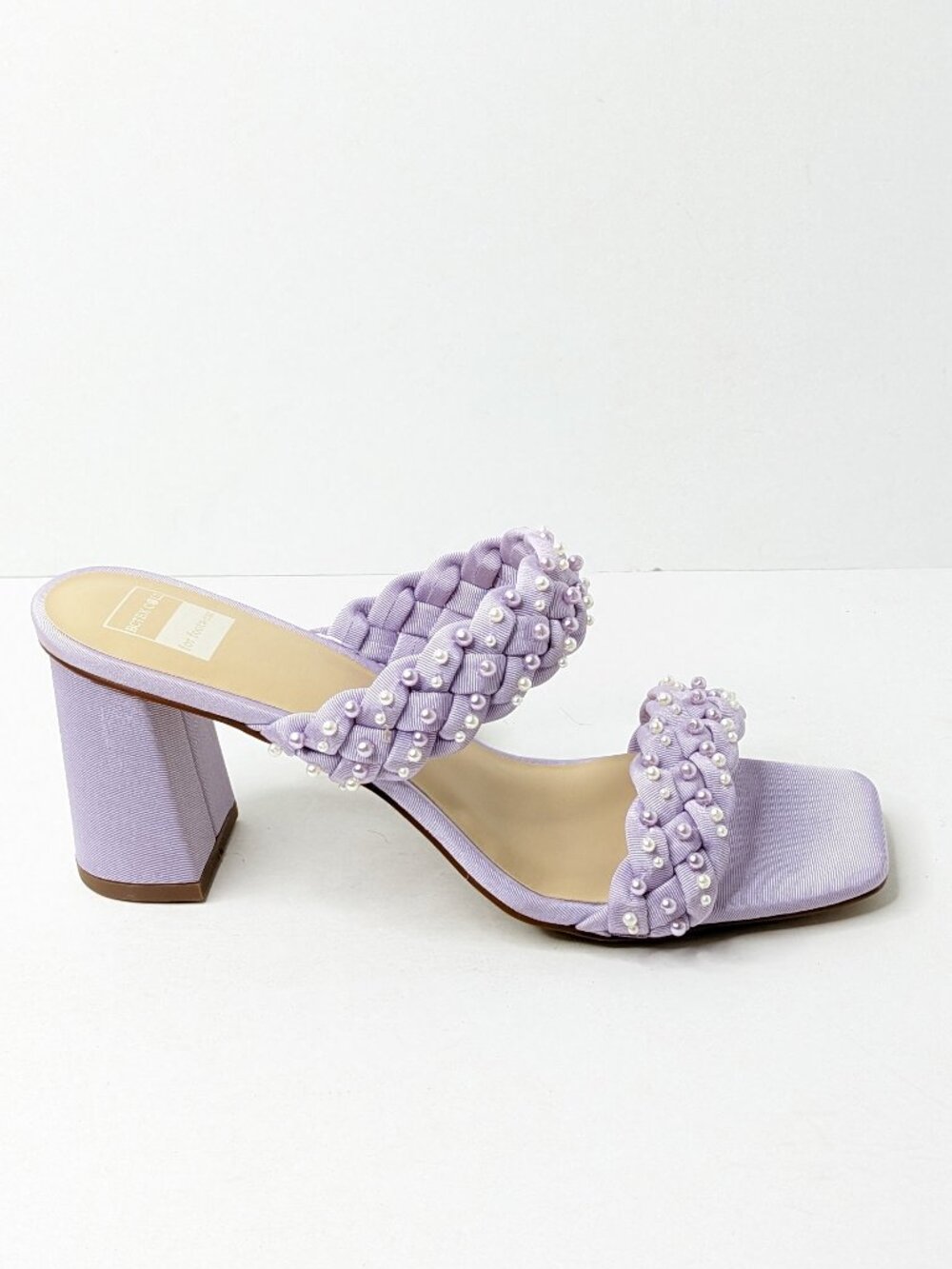 BCTEX Braided Heeled Sandals Lavender Women's 9.5